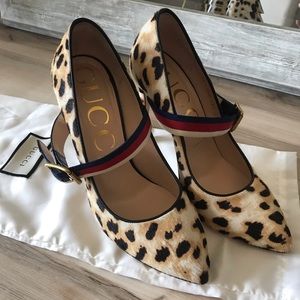 Gucci calf hair heels 38.5 (8us)